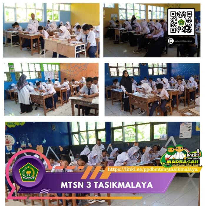 336 Peserta Didik MTs Negeri 3 Tasikmalaya mengikuti PAT Tahun 2023