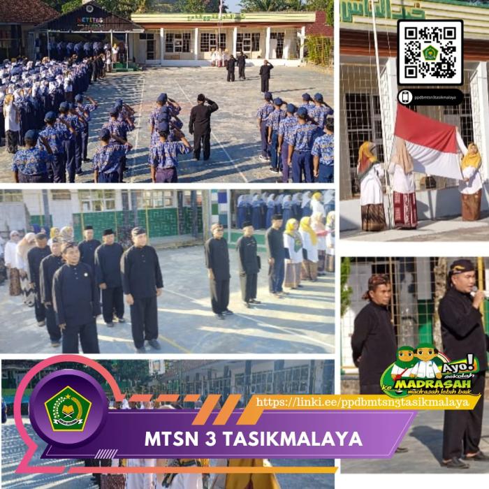 Sivitas Akademika MTs Negeri 3 Tasikmalaya Menyelenggarakan  Upacara Hari Lahir Pancasila